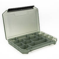 Коробка для снастей двусторонняя SF24228-Br 21х14.5х2.5см контейнер органайзер для риболовних снастей