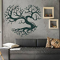 Трафарет для покраски, Дерево-сердце, одноразовый из самоклеящейся пленки 95 х 110 см
