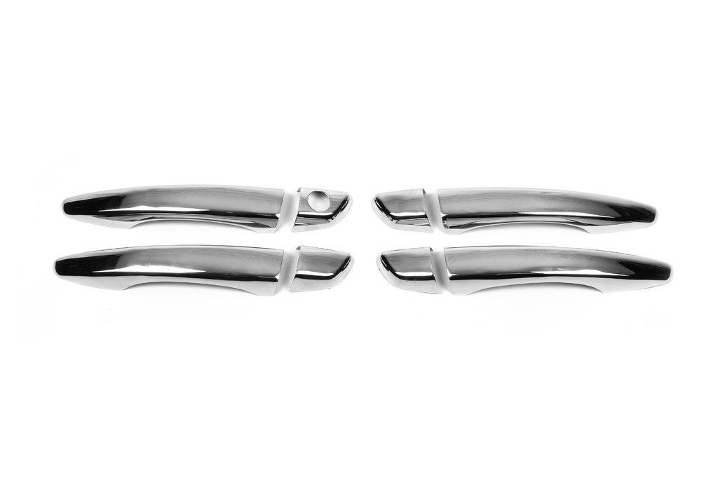 Накладки на ручки Carmos (4 шт, нерж) для Peugeot 508 2010-2018 рр