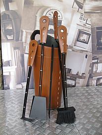 Каминний набір Lara + підставка Nidac коричневий