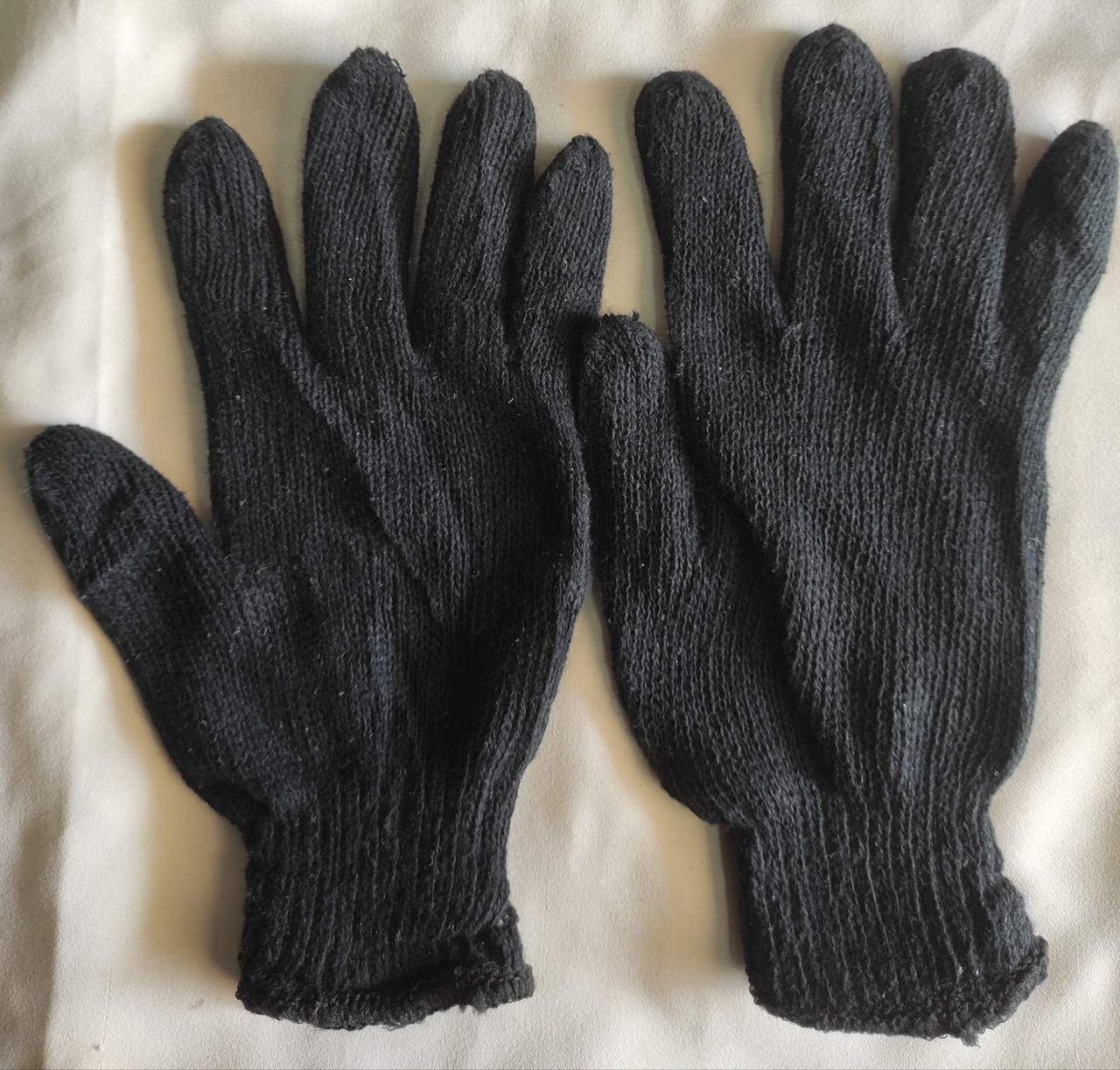 Чоловічі одинарнi в'язані рукавички чорні BN23 вир-во Китай.