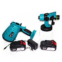 Акумуляторний краскопульт 24v з регулюванням ширини розпилення та 2 акумуляторами, фото 3