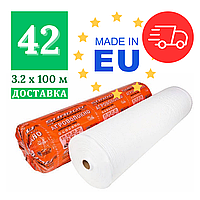 Агроволокно біле 42 г/м², [ 3.2 х100 м ] "Shadow" [ Чехія ] 4% Спанбонд від заморозків. Безкоштовна доставка.
