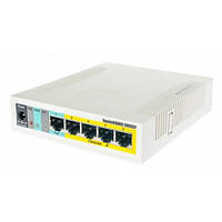 Коммутатор Mikrotik RB260GSP 5-port Gigabit smart SFP SwOS PSU пластиковый белый