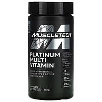 Витаминно-минеральный комплекс для спорта MuscleTech Platinum Multi Vitamin 90 Caplets FV, код: 8072152