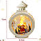 Новорічний декоративний міні світильник 12см, на батарейках NM7117, Білий / Ліхтарик свічка для декору, фото 9