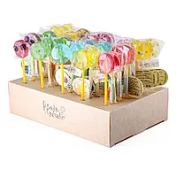 Леденцы БЕЗ сахара на палочке с ягодами ТМ "Крафт пряник" 9г/шт 40шт/уп