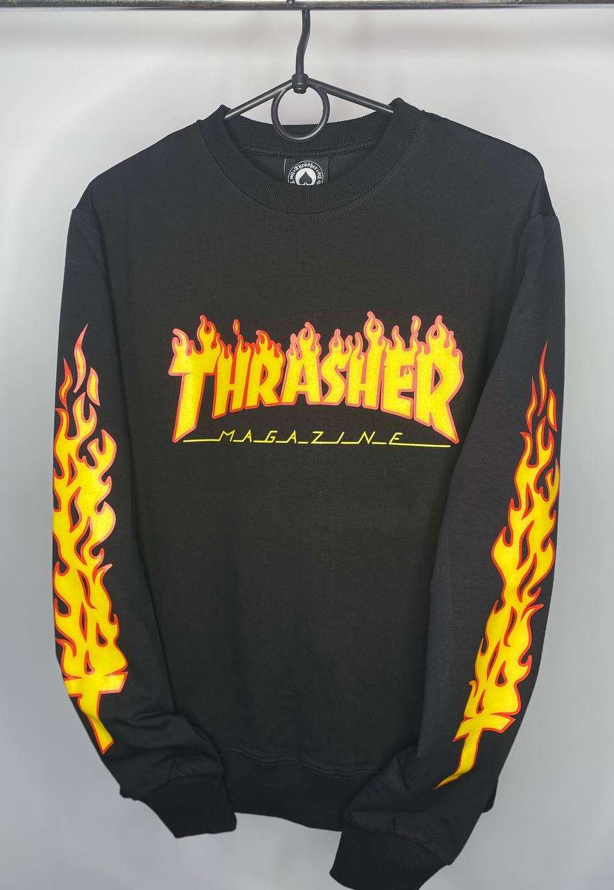 Стильная толстовка Thrasher кофта женская и мужская трешер, свитшот Thrasher, модная одежда - реглан трешер - фото 1 - id-p2015003181