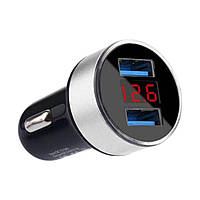 Компактний автомобільний адаптер Car Charger USB HC6 4915 сріблястий (HC6_400)