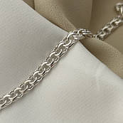 Срібний браслет "Бісмарк" легкий, 21 см