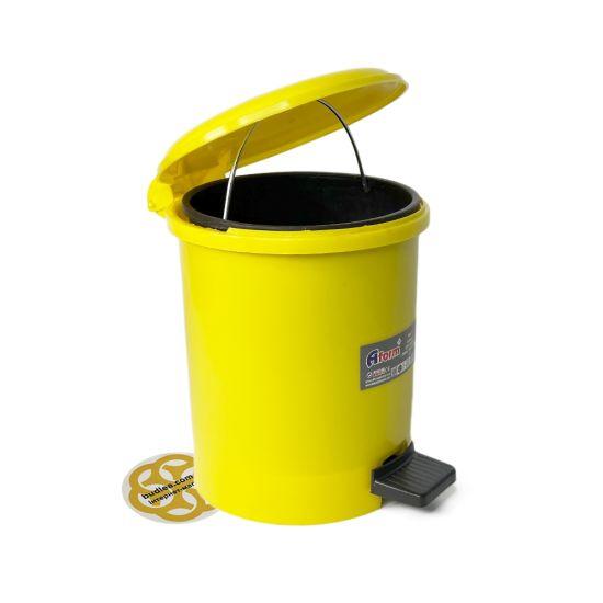 Пластикове відро з педаллю для сміття на 3Л, жовте Afacan Plastik