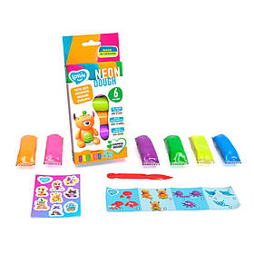 Набір тісту для ліплення "Neon Assorted" TM Lovin 41197, 6 кольорів                   , Toyman