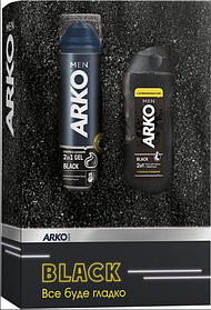 Подарунковий набір Arko Black (гель для гоління+гель для душу)