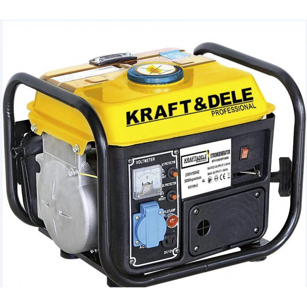 Бензиновий генератор Kraft&Dele KD109 1,2 кВт.