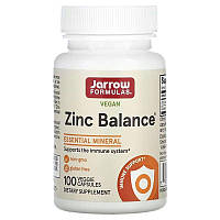 Jarrow Formulas Vegan Zinc Balance цинк + медь. 100 вегетарианских капсул