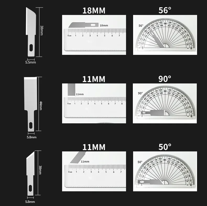 Набор инструменты для моделирования Finding Скальпель лезвия Сталь 15.5 см x 5.7 см х 2 см - фото 5 - id-p2015004693