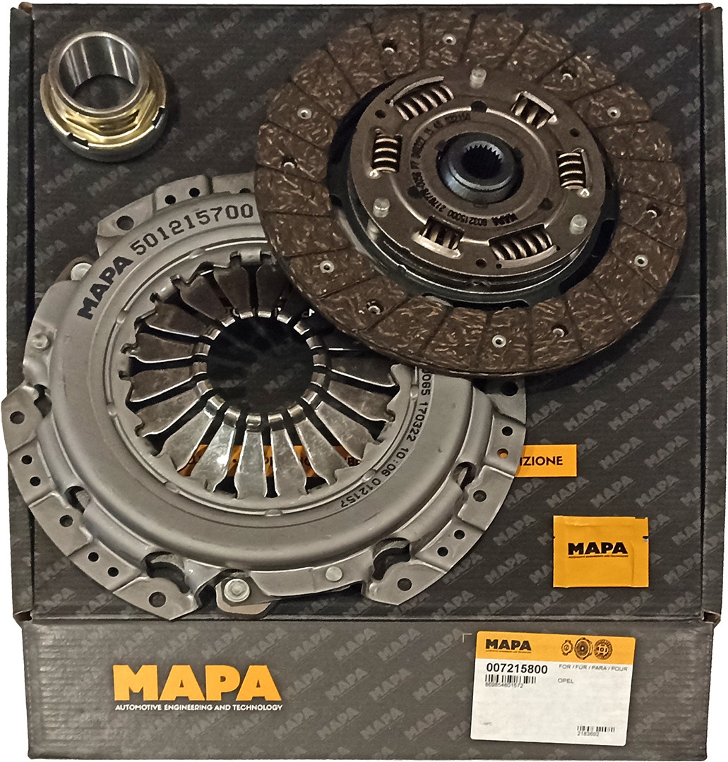 Комплект зчеплення MAPA 007215800 для CHEVROLET AVEO 1.5, OPEL KADETT E 1.8 84-91,