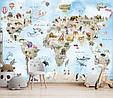 Шпалери Мапа Миру в Акварелі, фото 2
