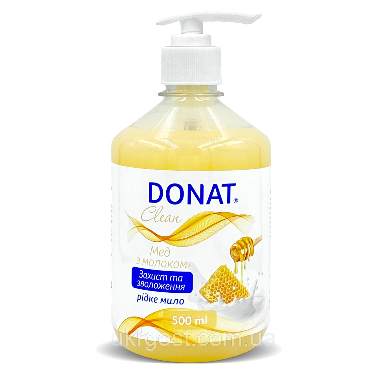 Рідке мило з дозатором Donat Мед з молоком 500 г