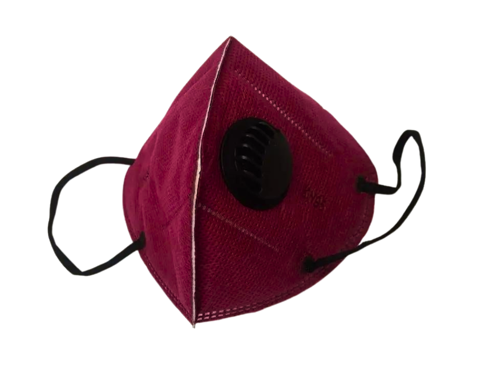 Маска з клапаном, колір бардовий, Fashion mask