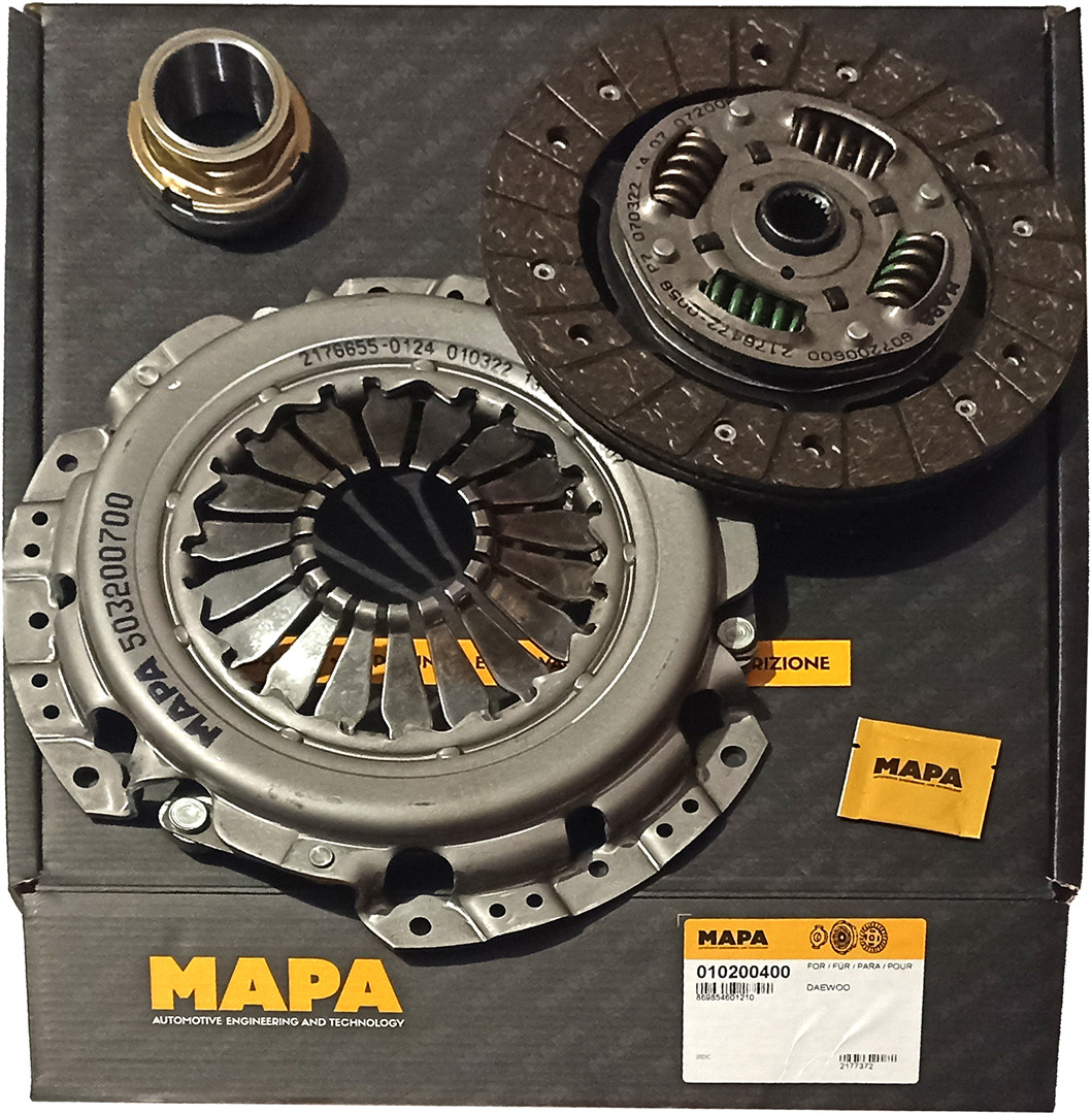 Комплект зчеплення MAPA 010200400 для LANOS, Ланос, 1.5 8V, NEXIA, Нексія, 1.5 8V