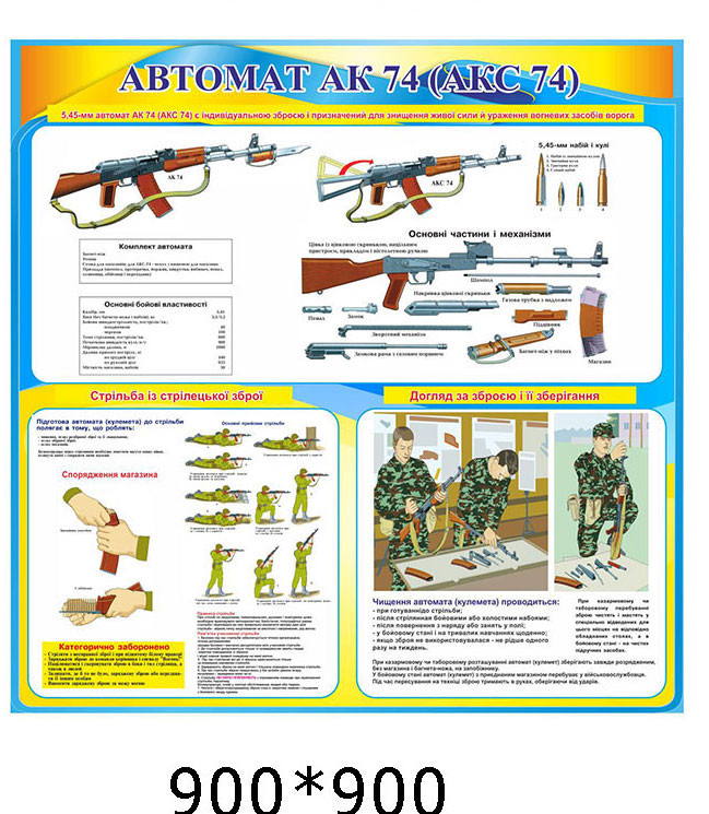 Стенд "Автомат АК-74" (ID#358207945), Цена: 1215 ₴, Купить На Prom.Ua