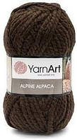 Пряжа для вязания YarnArt Alpine alpaca. 150 г. 120 м. Цвет -коричневый 431