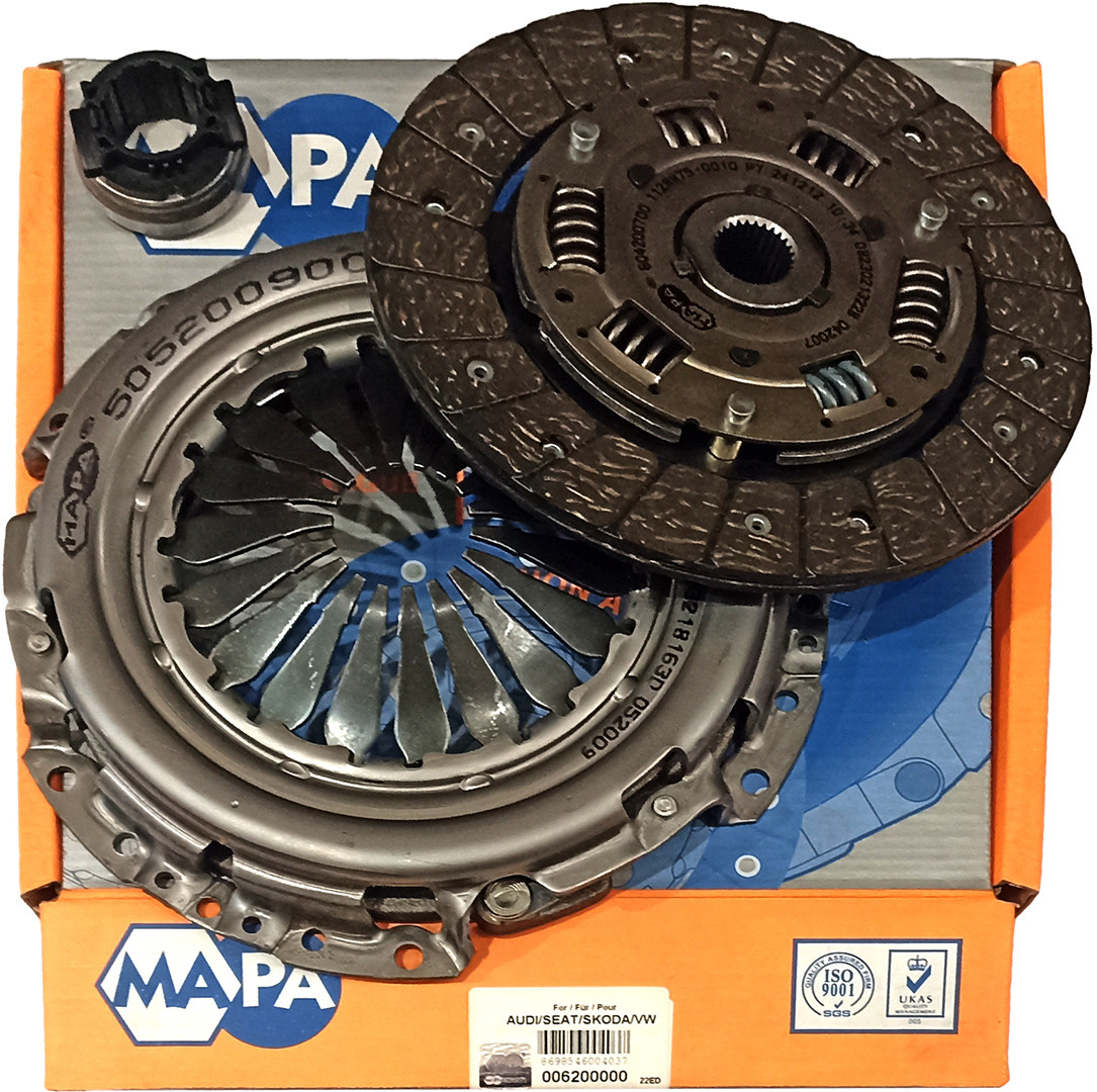 Комплект зчеплення MAPA 006200000 для VAG, AUDI A2 1.4, SEAT, CORDOBA / IBIZA 1.4 16V, ROOMSTER 1.4, YETI 2.0 TDI, SKODA FABIA 1.4
