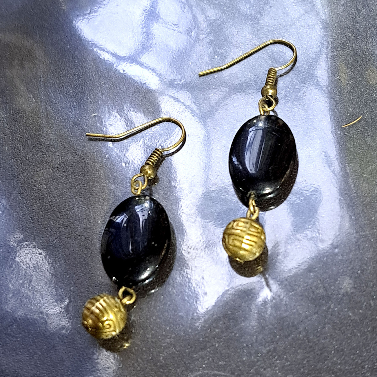 Агат. Сережки з натурального каменю ВІРИНЕЯ., фото 1