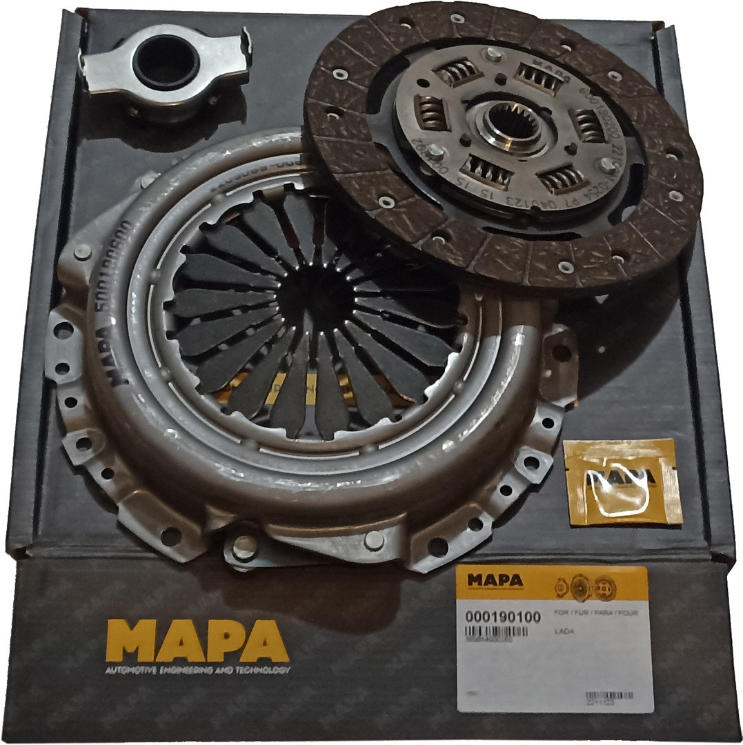 Комплект зчеплення MAPA 000190100 для ВАЗ 2108, 2109, 21099, 2113, 2114, 2115, профіль маточини: 20.1x23, число зубців: 20, Ø