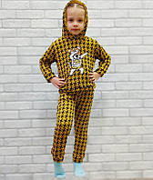 Костюм оптом теплый детский с капюшоном длинный рукав на манжете вышивка пес Патрон р.28 30 32 34