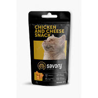 Лакомство для котов Savory Snack Chicken and Cheese 60 г (подушечки с курицей и сыром) (4820232631461) - Топ