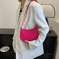 Женская мини сумка через плечо Розовая