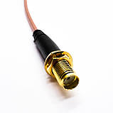 Пігтейл SMA-Male - SMA Female ВЧ кабель перехідник RG316 довжина 15 см, фото 4