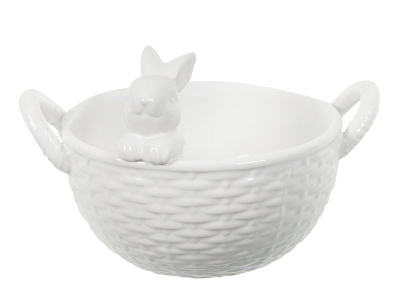 Цукерниця кошик керамічний Великодній Кролик 19,5х16,5х12,5 см 1940-302