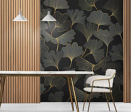Шпалери Чорне Листя Гінкго Білоба