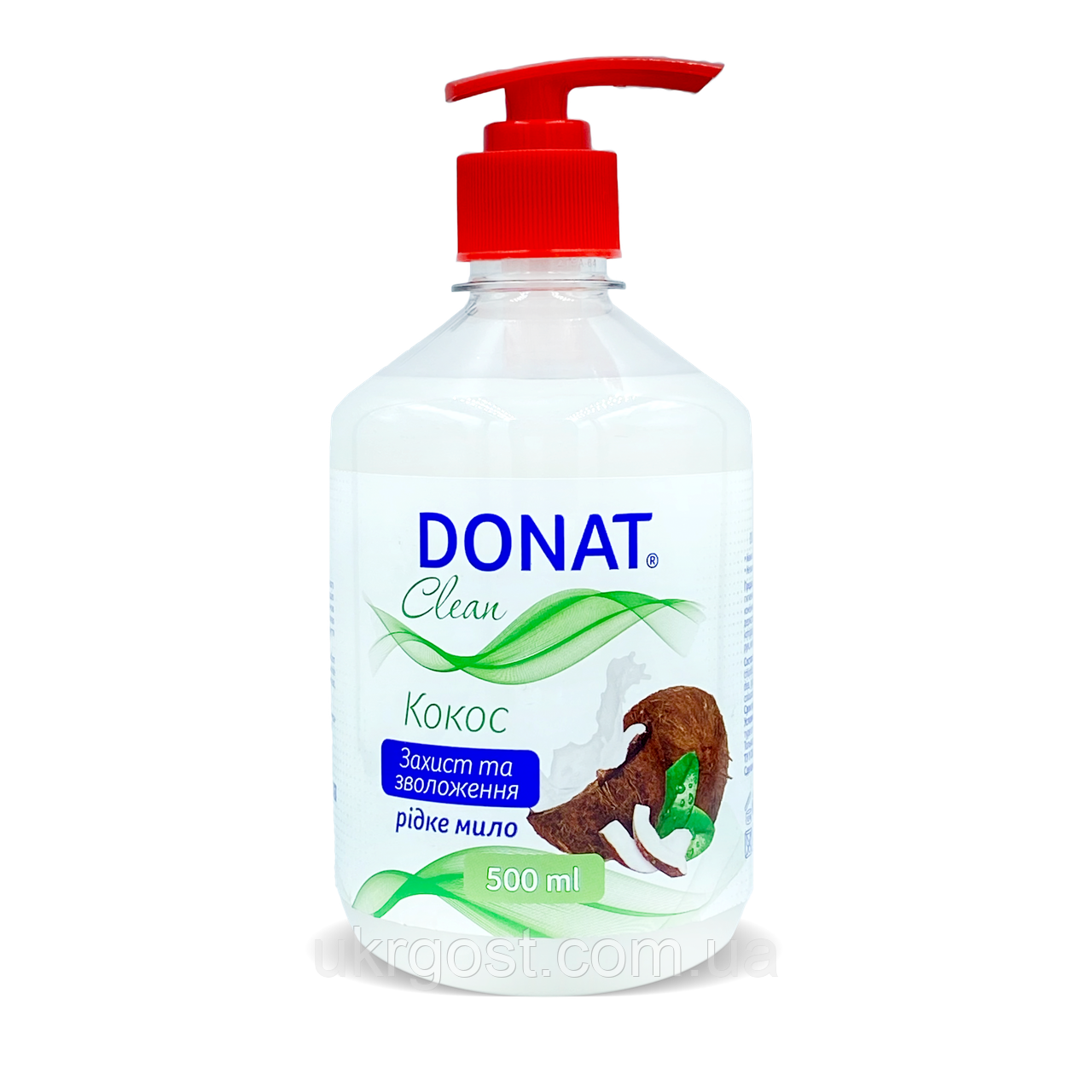 Рідке мило з дозатором Donat Кокос 500 г