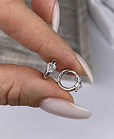 Срібні сережки Конго кільця