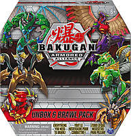 Оригинал Bakugan Armored Alliance Unbox & Brawl Pack. Бакуган: Бронированный Альянс. Набор из 6 бакуганов