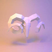 Набор для создания 3D фигур Паперкрафт Papercraft Голова барана