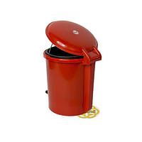 Пластиковий бак для сміття з педаллю на 3Л, червоний Afacan Plastik