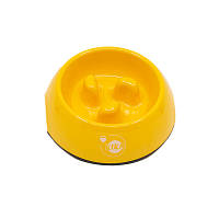 Посуд для собак KIKA Миска для повільного харчування M жовтий (SDML990052BMG)