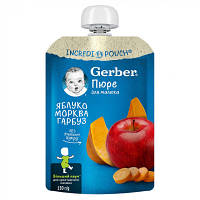 Детское пюре Gerber Яблоко, морковь, тыква 150 г (1227061)