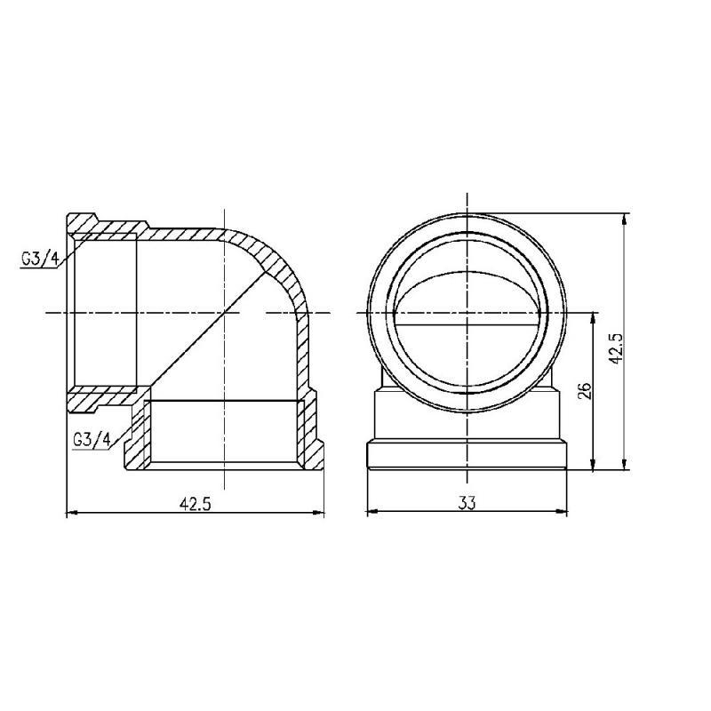 Кут SD Forte 3/4" ВВ SF36820 - фото 2 - id-p2015060245