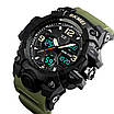 Годинник наручний чоловічий SKMEI 1155BAG, годинник тактичний протиударний, армійський годинник. Колір: зелений, фото 3