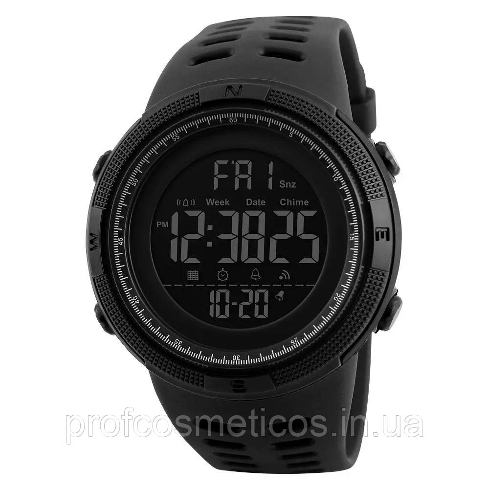Годинник наручний чоловічий SKMEI 1251BK ALL BLACK, фірмовий спортивний годинник. Колір: чорний