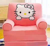 Дитяче крісло Хеллоу Кітті плюшеве м'який диван ліжко для дівчини в кімнату, Рожевий
