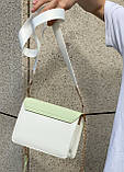 Жіноча сумка крос-боді на широкому ремінці зелена оливкова хакі, фото 9