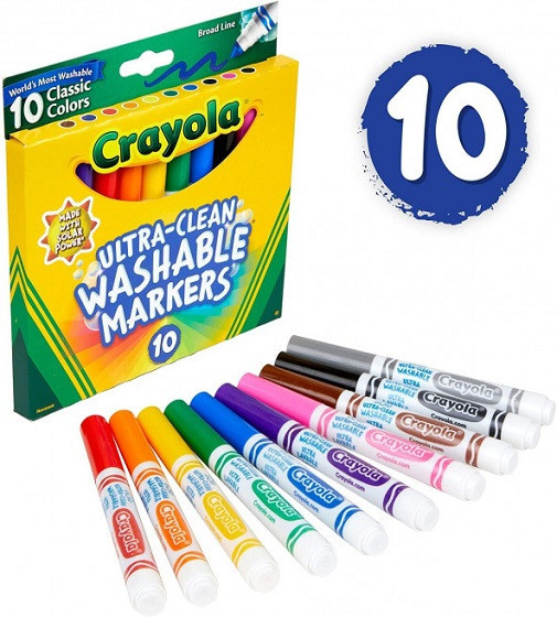 Crayola змивні маркери 10 шт. (Washable markers CRAYOLA)