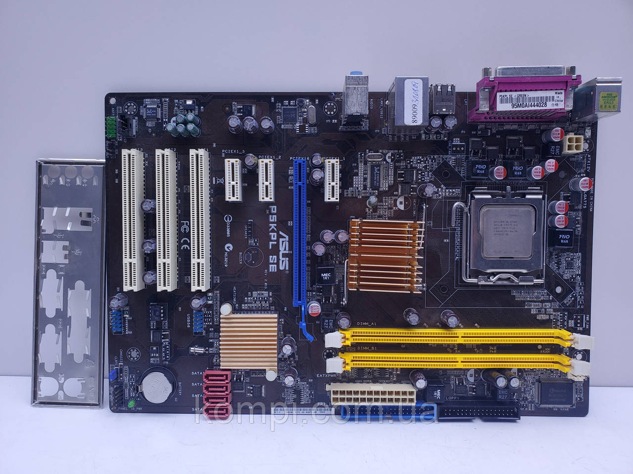 Материнська плата  ASUS P5KPL SE (Socket 775,+ e7400,DDR2,QUAD,б/у)